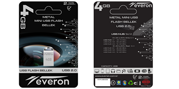 Everon 4 GB Metal Usb Mini Flash Bellek