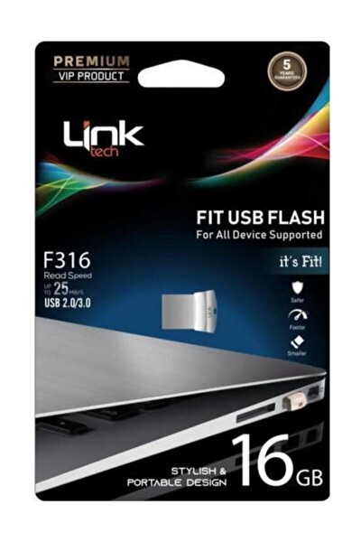 Linktech F316 Fit Premium 25mb/s 16 GB Mini Usb Flash Bellek