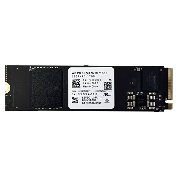 WD SN740 512GB 3000/2400 MB/s M.2 22x80 NVMe SSD