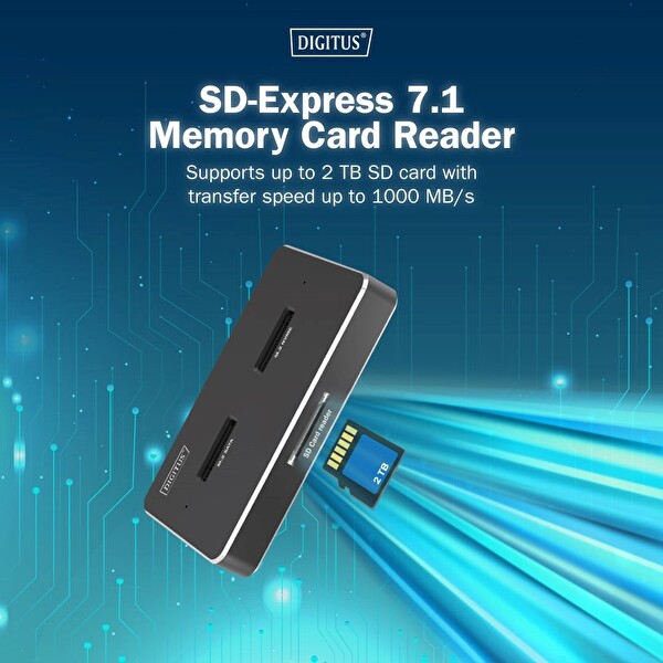 Digitus M.2 NVMe + SATA SSD Docking Station - USB-C SD Express 10GBPS Hız 2’si 1 Arada SSD Yerleştirme İstasyonu