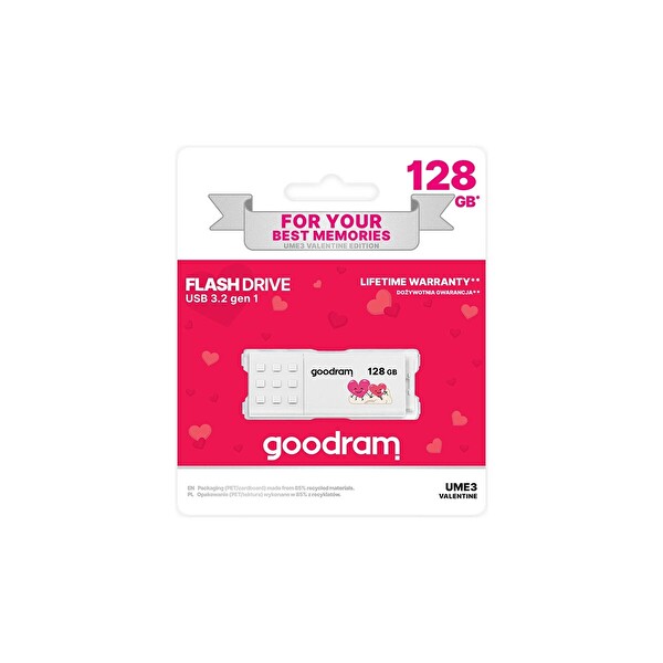 Goodram Valentine Edition 128GB USB 3.2 Type-A Beyaz