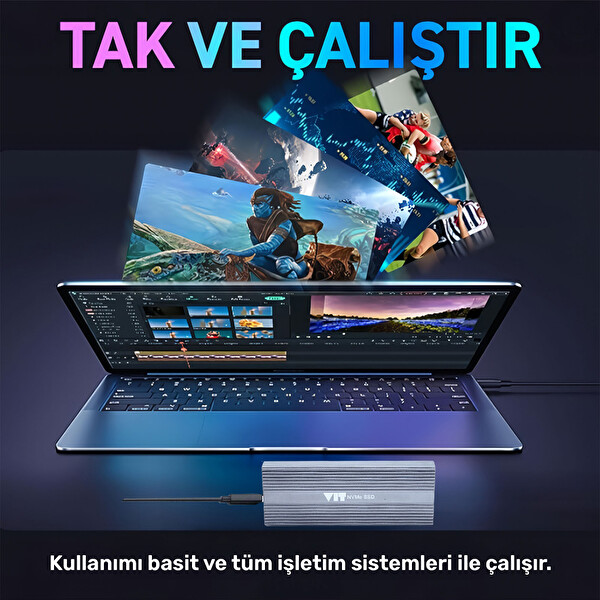 VIT V512GB 512 GB USB 3.1 Gen 2 - Metal Kasa Taşınabilir Disk