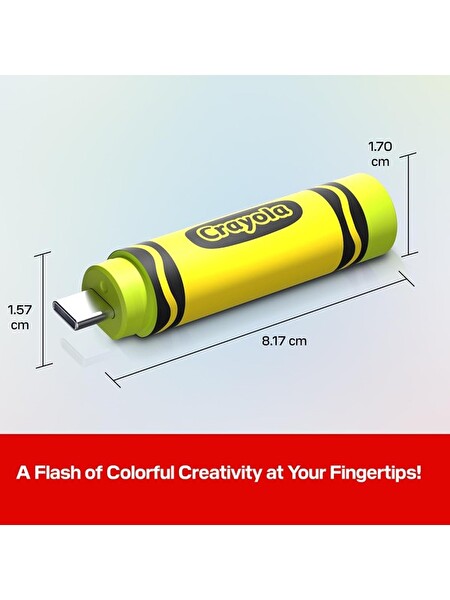 Sandisk Crayola SDCZIC 064G G46L USB C 3.2 Gen1 64GB Type C Flash Bellek Electric Lime 6