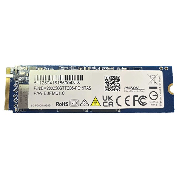 Phison EM280256GTCB5-PE19TAS 256GB M.2 22x80 NVMe SSD