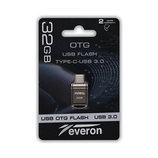 Everon EVR-OTG-32 32 GB TypeC USB OTG 3.0 Metal Flash Bellek