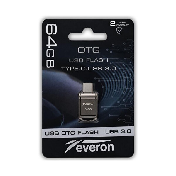 Everon EVR-OTG-64 64 GB TypeC USB OTG 3.0 Metal Flash Bellek