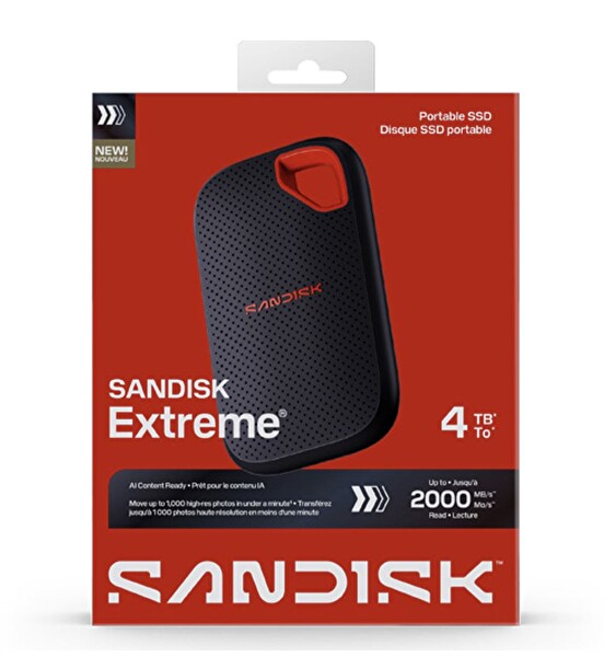 Sandisk Extreme 4TB 2000 MB/s Taşınabilir SSD - SDSSDE70-4T00-G25