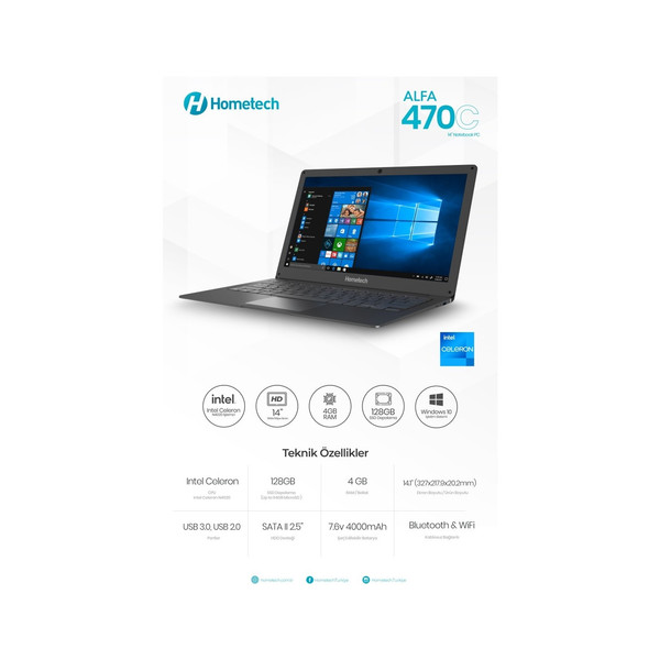 Hometech Alfa 470C Intel Celeron N4020 14.1