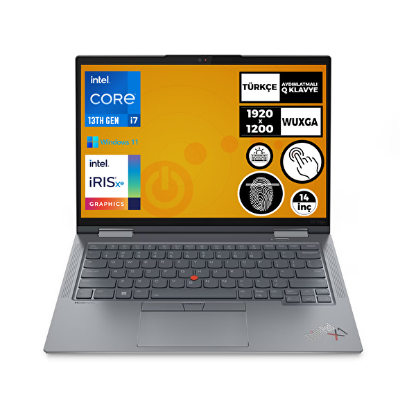 Lenovo Lenovo ThinkPad X1 Yoga Gen 8 21HRS65CTX i7 1355U 14" 16GB RAM 512GB SSD WUXGA Dokunmatik İkisi Bir Arada W11P Laptop