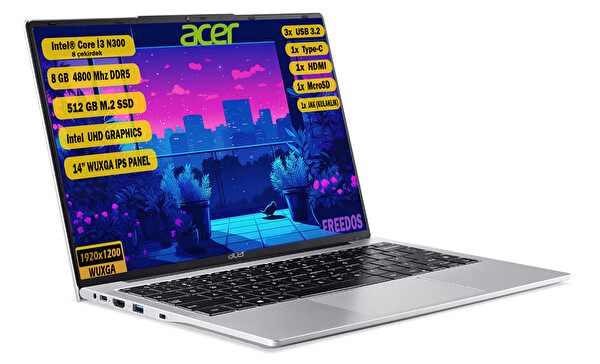Acer Aspire Intel Core i3-N300 14