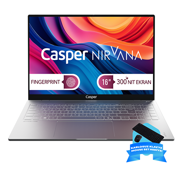 Casper Nirvana S100 300NIT i5-13420H 32GB DDR5 RAM 1TB SSD W11P Kablosuz Klavye-Mouse Set S100.1342-DF00R-G-F-D200