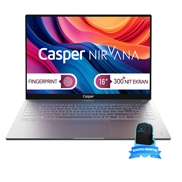 Casper Nirvana S100 300NIT İ7-13620H 32GB DDR5 RAM 500GB SSD Freedos Excalibur Çanta Hediye S100.1362-DV00X-G-F-CANEX16