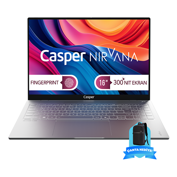 Casper Nirvana S100 300NIT İ7-13620H 16GB DDR5 RAM 1TB SSD Freedos Nirvana Sırt Çantası S100.1362-BF00X-G-F-M102