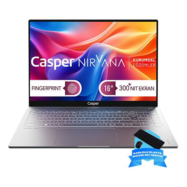 Casper Nirvana S200 300NIT İ7-13620H 64GB DDR5 RAM 500GB SSD W11H Kablolu Klavye-Mouse Set S200.1362-EV00A-G-F-D2D1