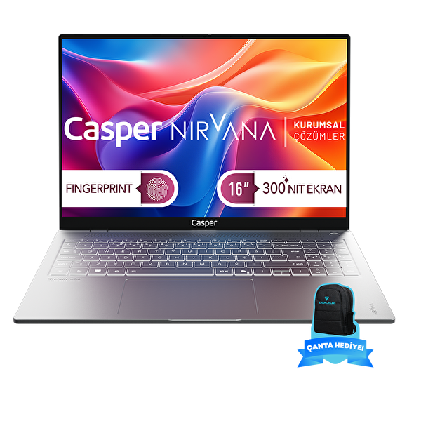 Casper Nirvana S200 300NIT İ7-13620H 32GB DDR5 RAM 500GB SSD W11P Excalibur Çanta Hediye S200.1362-DV00R-G-F-CANEX16