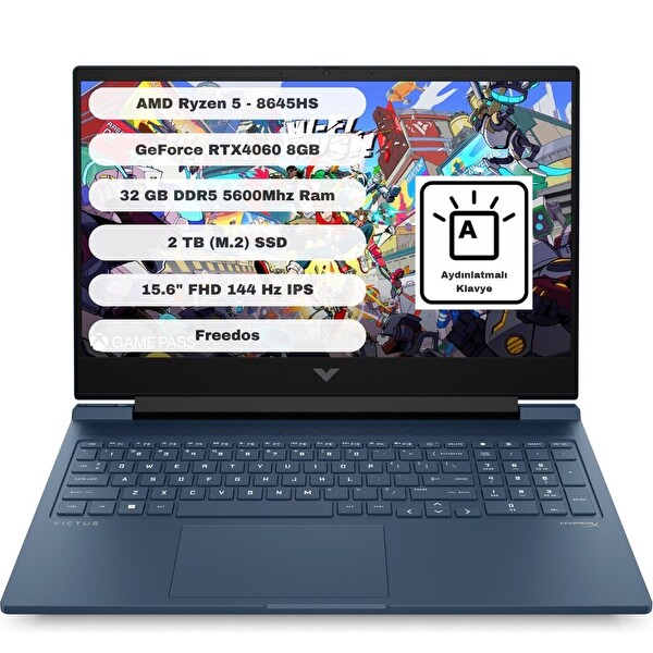 Victus Gaming 15 GTI232 A05NHEA AMD Ryzen 5 8645HS 15.6" 32 GB RAM 2 TB SSD RTX4060 FHD FreeDOS Notebook