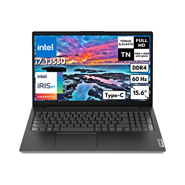 Lenovo V15 G4 IRU Intel Core i7-1355U 8 GB RAM 1 TB SSD Iris Xe Graphics 15.6'' FHD W11 Home Notebook 83A100HXTRAT23