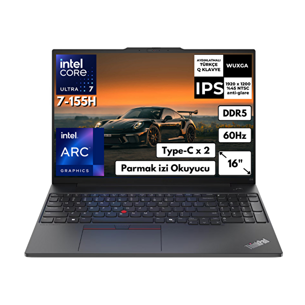 Lenovo ThinkPad E16 Gen 2 Ultra 7 155H 8 GB RAM 512 GB SSD ARC Graphics 16