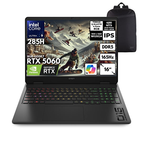 HP Omen Ultra 9-285H 32 GB DDR5 RAM 1 TB SSD RTX5060 16