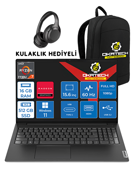 Lenovo V15 Ryzen 7 7730U 15.6