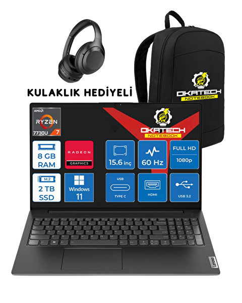 Lenovo V15 Ryzen 7 7730U 15.6