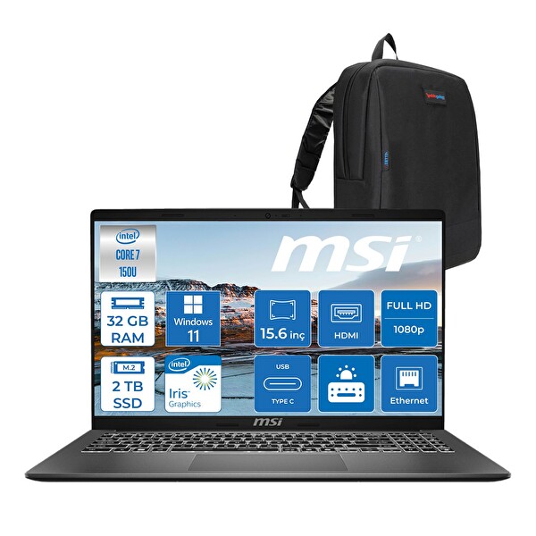 MSI Modern 15 F1MG632XTRP19 Core 7 150U 15.6