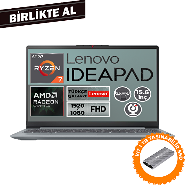 Lenovo IdeaPad Slim 3 Ryzen 7 5825U 82XM00U4TX 011 15.6