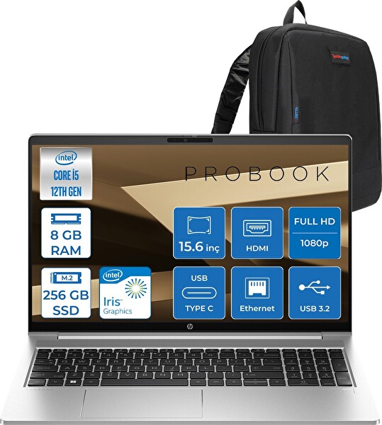 HP Probook 450 G10 Core i7 1355U 8 GB RAM 256 GB SSD Iris Xe Graphics FreeDOS 15.6