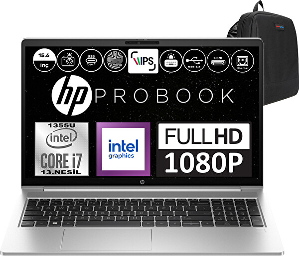 HP Probook 450 G10 Core i7 1355U 16 GB RAM 2 TB SSD Iris Xe W11Home 15.6