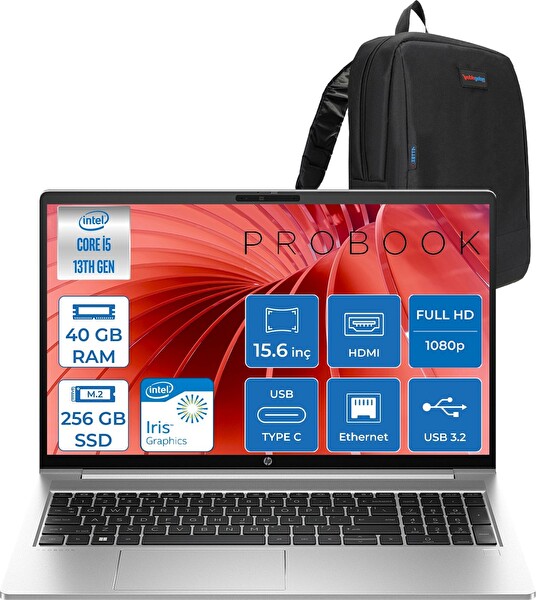 HP Probook 450 G10 Core i5 1334U 4.6 GHz 40 GB RAM 256 GB SSD Iris Xe Graphics FreeDOS 15.6