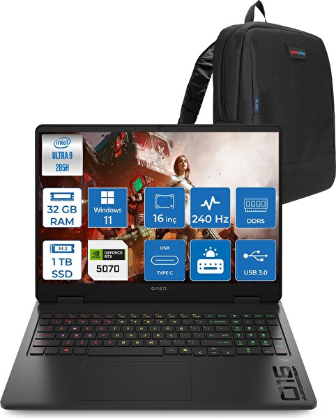 HP Omen Slim Core Ultra 9 285H 32 GB RAM 1 TB SSD 8 GB RTX 5070 16