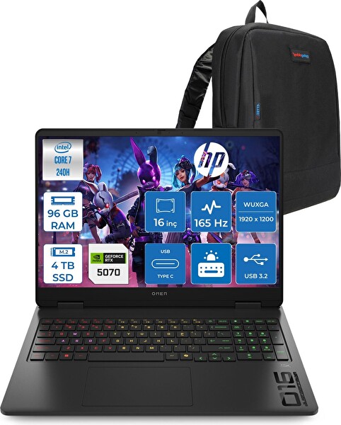 HP Omen 16 Core 7 240H 96 GB 4 TB SSD 8 GB RTX 5070 16