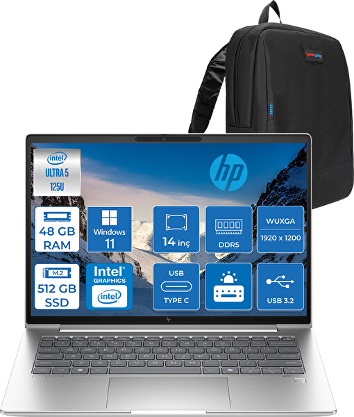 HP Elitebook 640 G11 Core Ultra 5 125U 48 GB 512 GB SSD Boost 14