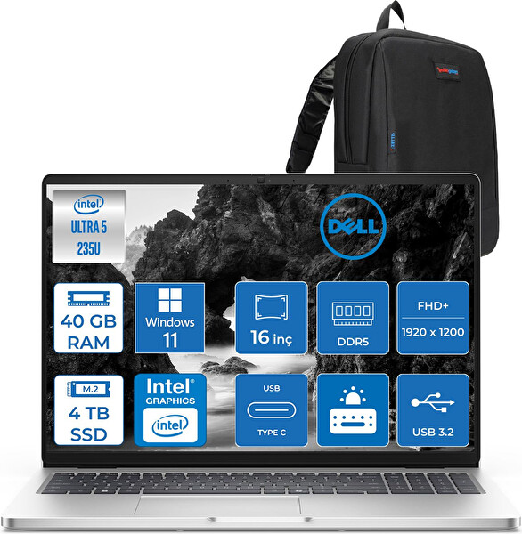 Dell Pro 16 Core Ultra 5 235U 4.9ghz 40 GB RAM 4 TB SSD W11Pro Boost 16