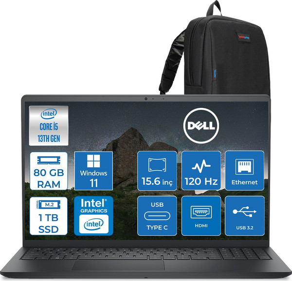 Dell Pro 15 Essential i5 1334U 4.6 GHz 80 GB RAM 1 TB SSD W11Pro 15.6