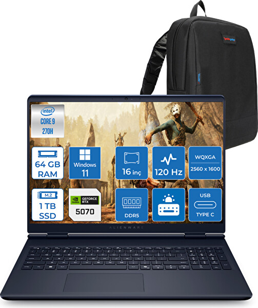 Dell Alienware 16 Aurora Core 9-270H 64 GB 1 TB SSD 8 GB RTX 5070 16
