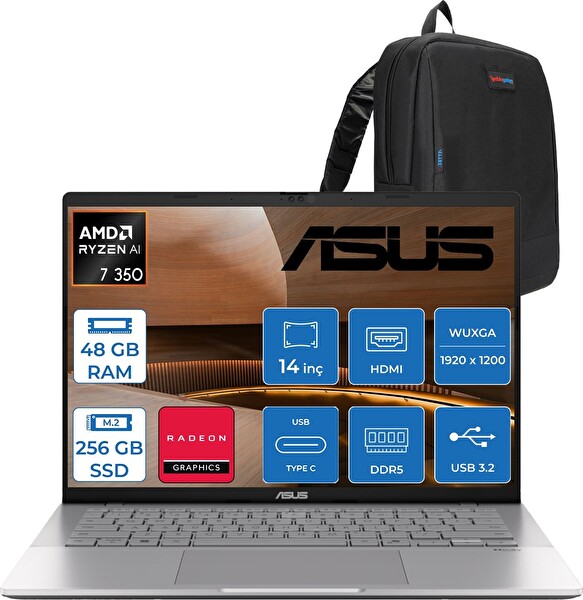 Asus Vivobook S14 M3407KA Ryzen AI 7 350 48 GB RAM 256 GB SSD 14