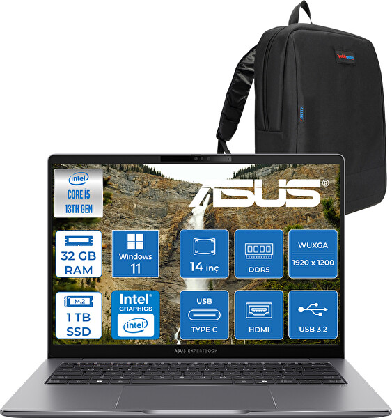 Asus Expert Book P3 P3405CVA Core i5-13420H 32 GB RAM DDR5 1 TB SSD W11Home 14