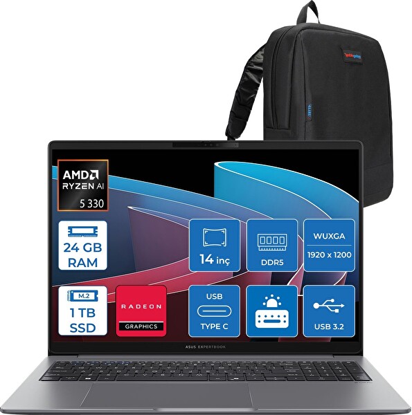 Asus Expert Book P3 PM3406CKA Ryzen AI 5-330 24 GB RAM 1 TB SSD Radeon 820M 14