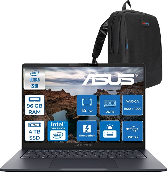 Asus Expert Book B5 B5405CCA Core Ultra 5 225H 96 GB RAM 4 TB SSD 14