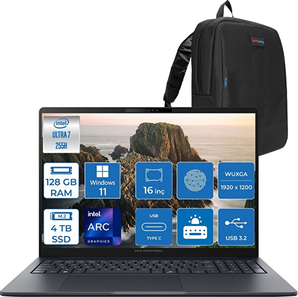 Asus Expert Book B5 B5605CCA-U716512B1D Core Ultra 7 255H 128 GB RAM 4 TB SSD 16