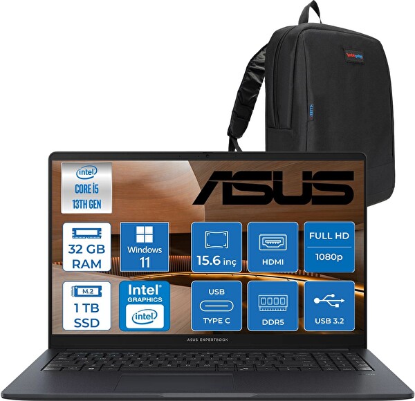 Asus Expert Book B1 B1503CVA-S75437 i5-13420H 32 GB RAM 1 TB SSD 15.6