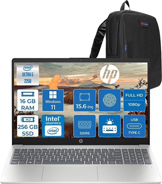 HP Laptop 15-FD2020NT Core Ultra 5 225U 16 GB RAM 256 GB SSD Kartı 15.6