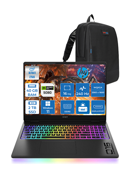 HP Omen Max 16 Ultra 9 275HX 40 GB RAM 2 TB SSD 16GB RTX5080 16