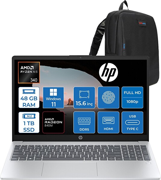 HP Omnibook 3 Next Gen 15-FN0003NT Ryzen 5 340 48 GB RAM 1 TB SSD Radeon 840M 15.6