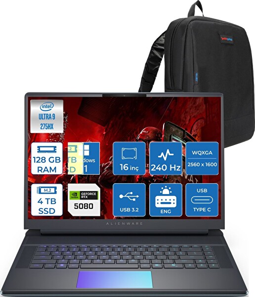 Dell Alienware 16 Ultra 9 275HX 128 GB RAM 4 TB SSD 16GB RTX5080 175W 16