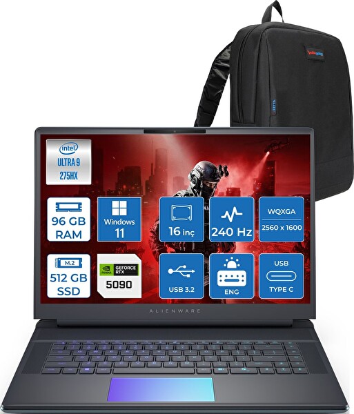 Dell Alienware 16 Ultra 9 275HX 96 GB RAM 512 GB SSD 24GB RTX5090 175W 16