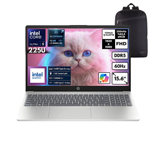 HP AI 15-FD2026NT Ultra 5 225U 40-GBDDR5 1 TBSSD Intel Graphics 15.6