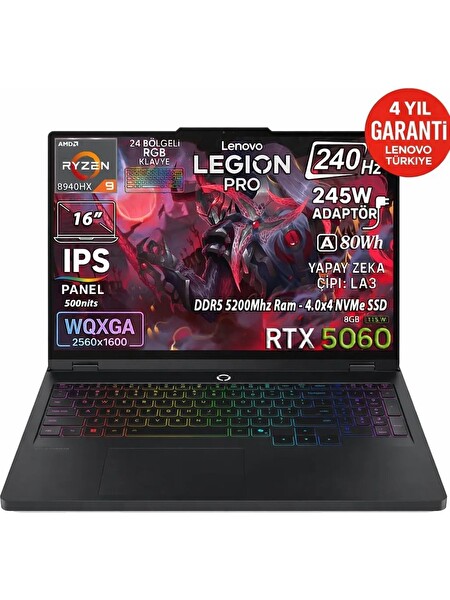 Lenovo LegionPro Notebook 5 16ADR10 Ryzen 9 8940HX 16