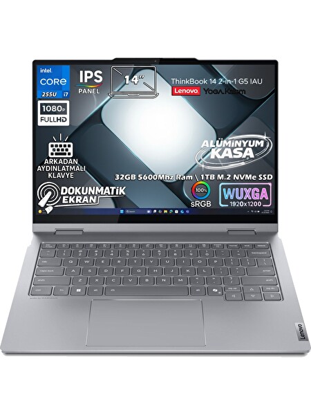 Lenovo Thinkbook 14 2-In-1 G5 Iau Core Ultra 7 255U 14